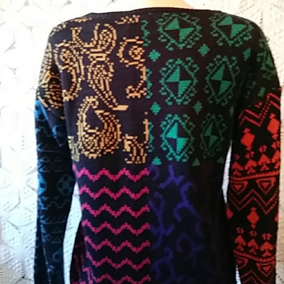 Jimmy Garcia New York multicolored pullover-sz S - Picture 5 of 6